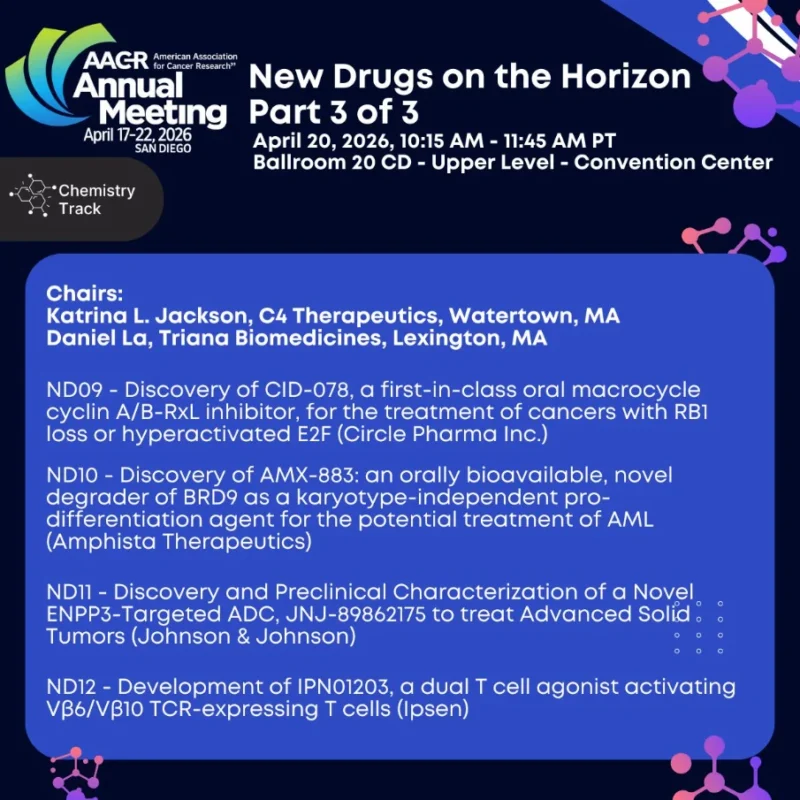 The 12 New Drugs on the Horizon Presentation Titles for the AACR Annual Meeting 2026 2 Raquel Castellanos
