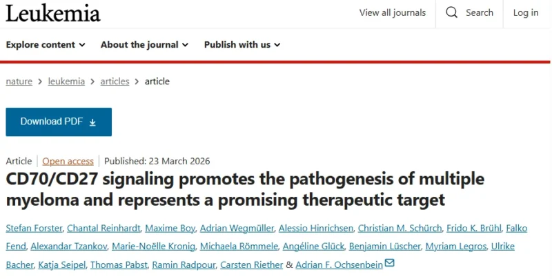 Myeloma Paper of the Day, March 25th, Suggested by Robert Orlowski