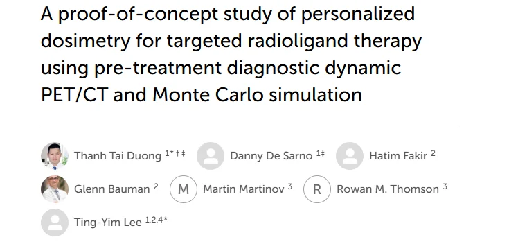 Thanh-Tai Duong: A Novel Framework for Predicting TRT Doses Prior to Treatment