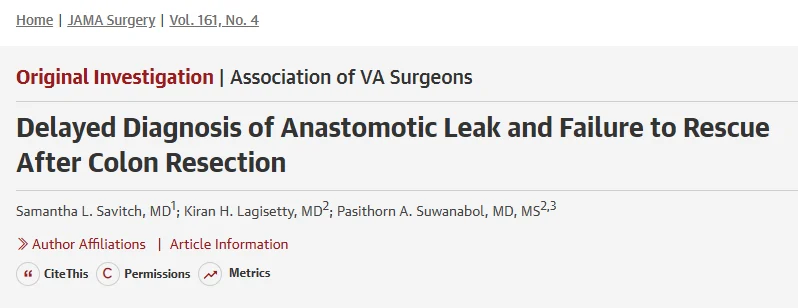 Hassan R. Hashmi: Early Detection of Anastomotic Leak in Colorectal Surgery