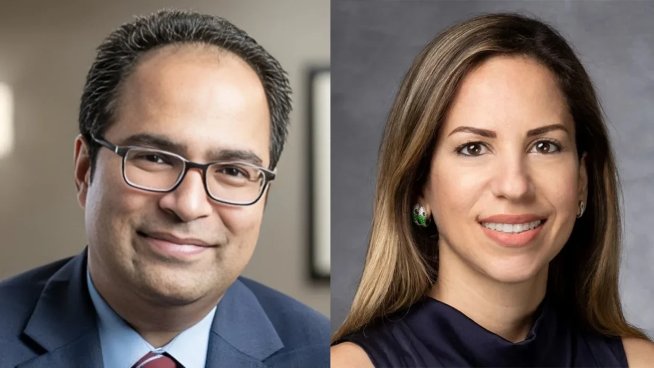 Naveen Pemmaraju and Sanam Loghavi at Landmark Classification Advancement Meeting