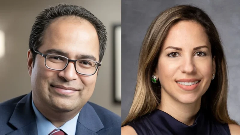 Naveen Pemmaraju and Sanam Loghavi at Landmark Classification Advancement Meeting