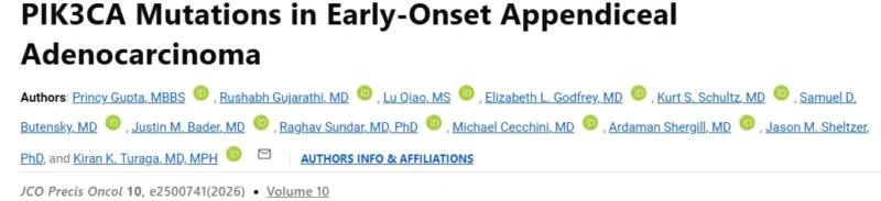 Mario Balsa: PIK3CA Mutations in Early-Onset Appendiceal Adenocarcinoma