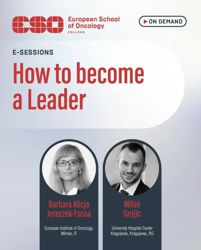 Miloš Grujić and Barbara Jereczek-Fossa Discuss the Future of Leadership in Oncology 2 Miloš Grujić
