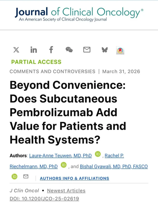 Bishal Gyawali: Examining the True Value of Subcutaneous Pembrolizumab