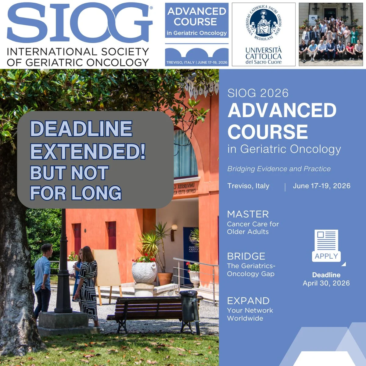 Deadline Extended for SIOG Advanced Course 2026