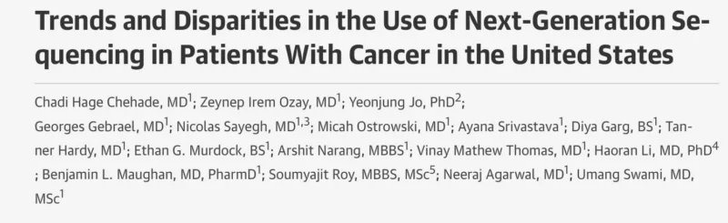 Udhayvir Grewal: Genomic Sequencing as the Standard of Care in Oncology