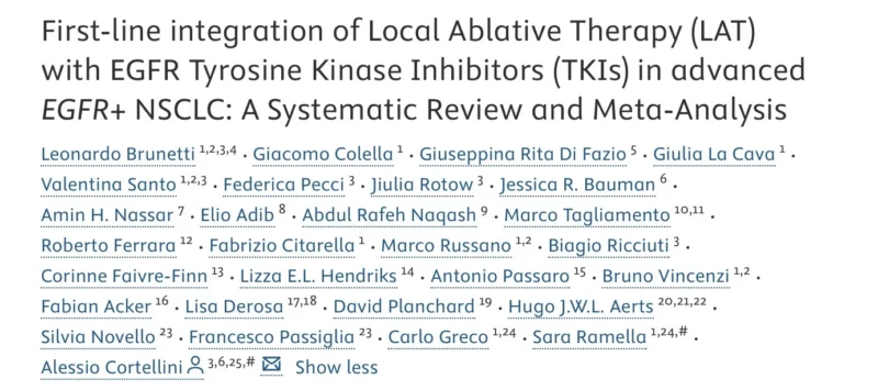 Alessio Cortellini: Integrating LAT With EGFR TKIs Improves Outcomes in EGFR+ NSCLC