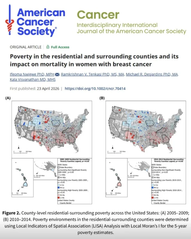 Regional Poverty Patterns Affect Breast Cancer Survival - American Cancer Society Journals