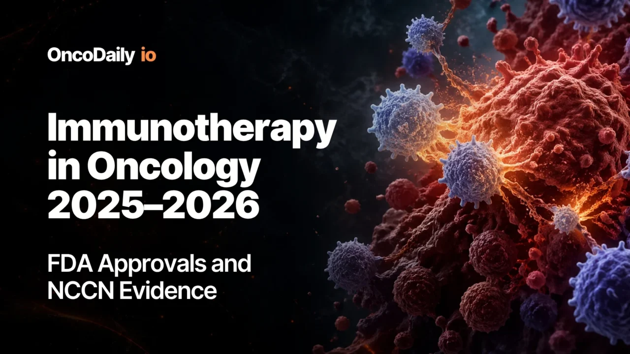 Immunotherapy in Oncology (2025–2026): FDA Approvals and NCCN Evidence