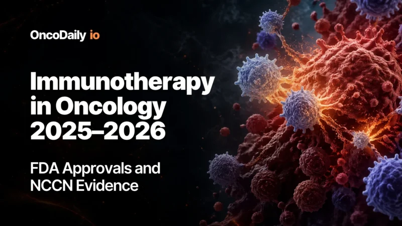 Immunotherapy in Oncology (2025–2026): FDA Approvals and NCCN Evidence