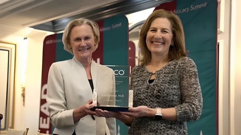 Julie Gralow: Proud to Present the ASCO Congressional Champion Award to Representative Kim Schrier