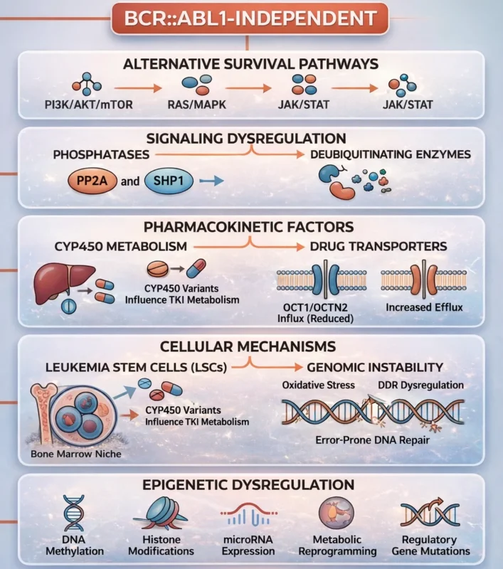 BCR::ABL1-Rearranged Chronic Myeloid Leukemia: Molecular Basis, TKI Resistance, and Emerging Therapies
