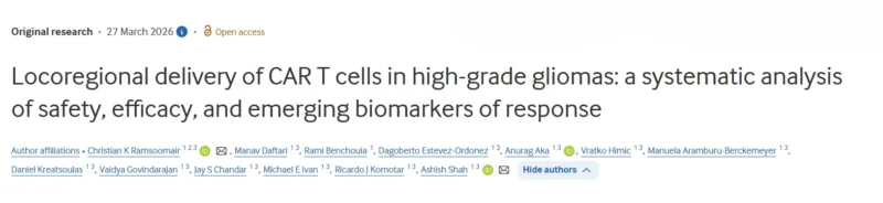 CAR-T Therapy in High-Grade Gliomas Reviewed in New Study - Journal for ImmunoTherapy of Cancer 2 Christian Ramsoomair and Ashish Shah