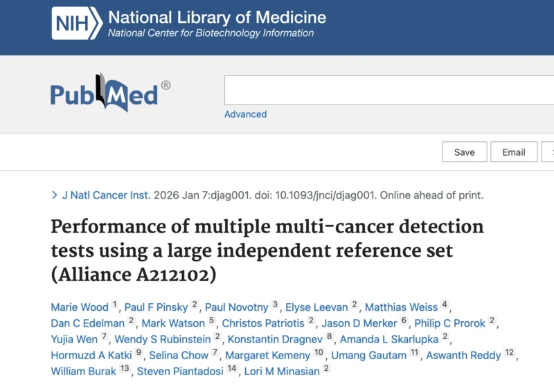 Performance of Multi-Cancer Detection Tests in Large Reference Set - NCI Division of Cancer Prevention