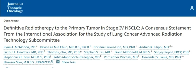 Stephen Liu: Rethinking Radiotherapy in Stage IV NSCLC
