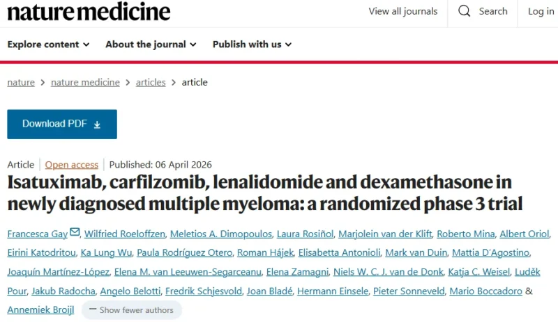Myeloma Paper of the Day, April 7th, Suggested by Robert Orlowski
