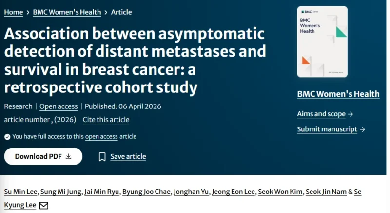 Kefah Mokbel: Asymptomatic Detection of Metastases Linked to Improved Survival in Breast Cancer