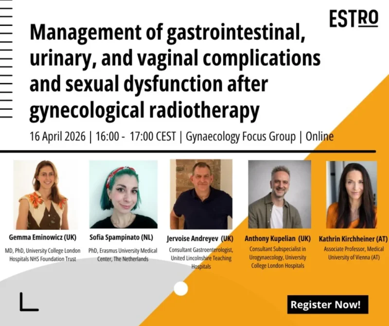 Gyn-SMART Webinar on Managing Complications and Sexual Dysfunction - ESTRO 2 ESTRO