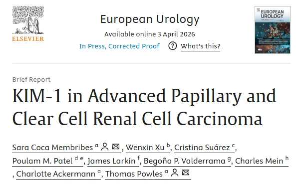 Sara Coca Membribes: KIM1 in Advanced RCC Published in European Urology 2 Sara Coca Membribes: KIM1 in Advanced RCC Published in European Urology
