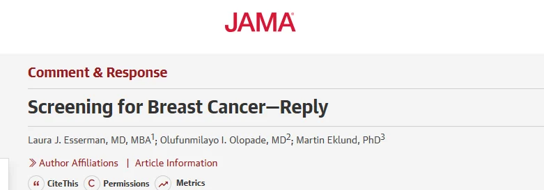 Laura Esserman: Less Screening Is Safe In Lower-Risk Breast Cancer Groups