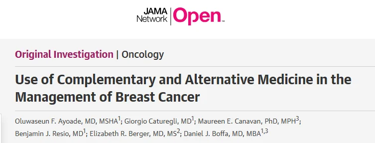 Brandon Luu: Alternative Medicine Alone Linked to Higher Mortality in Breast Cancer