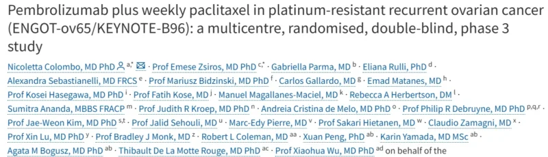 Giuseppe Caruso: Two Pivotal Studies in Platinum Resistant Recurrent Ovarian Cancer 2 Giuseppe Caruso