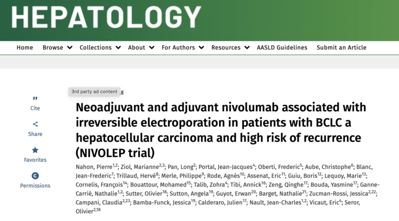 Arndt Vogel: Nivolumab with Electroporation Explored in HCC (NIVOLEP Trial)