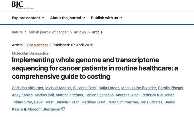 Albrecht Stenzinger: The Real Barrier to Clinical WGS is not Sequencing - It’s the Full Diagnostic Cost 2 Albrecht Stenzinger: The Real Barrier to Clinical WGS is not Sequencing - It’s the Full Diagnostic Cost