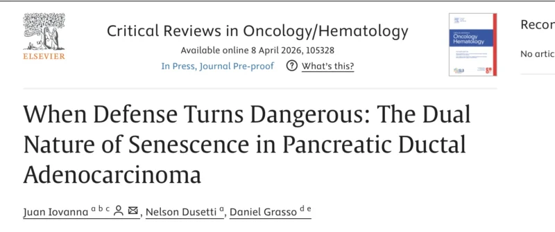 Nelson Dusetti: The Dual Role of Senescence in Pancreatic Cancer