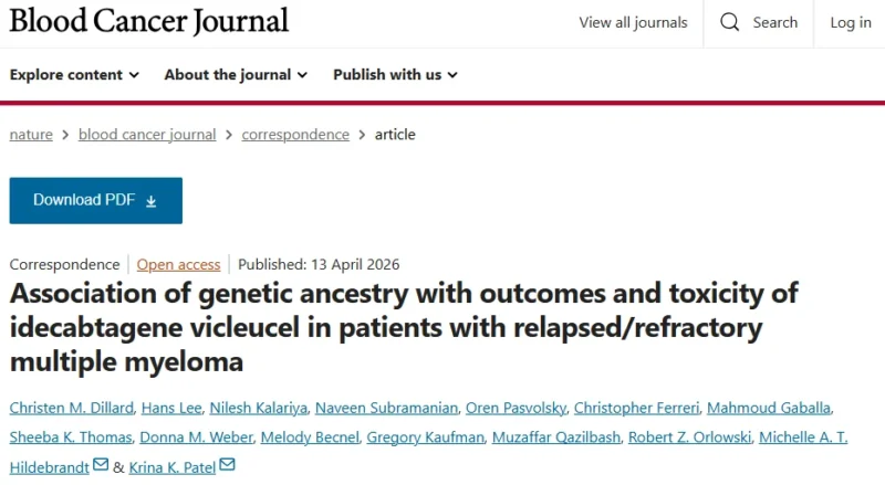 Myeloma Paper of the Day, April 14th, Suggested by Robert Orlowski