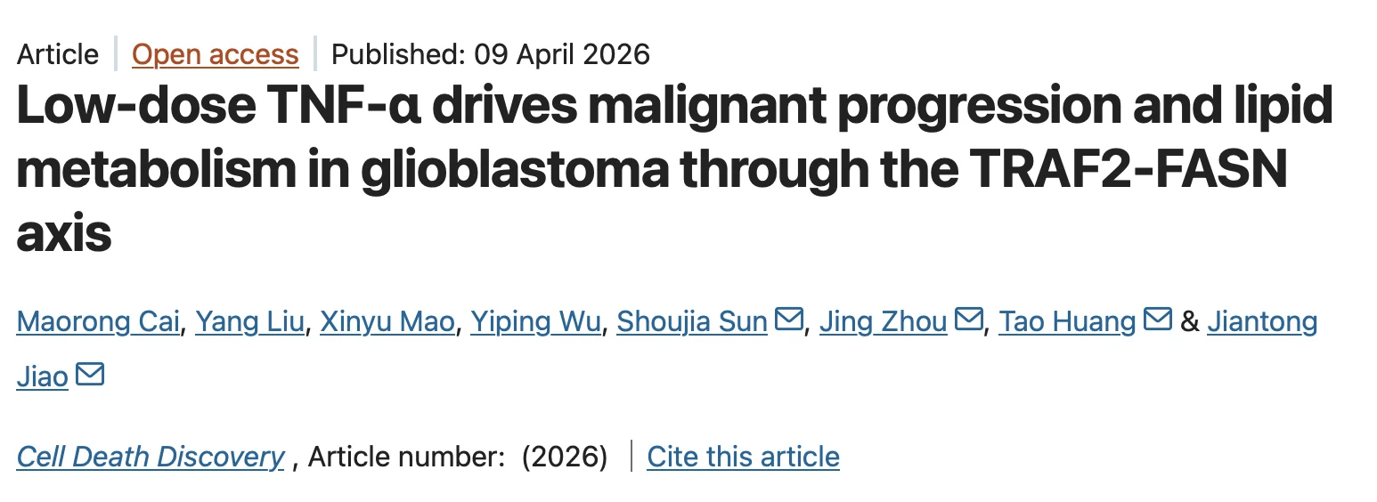 Walid Kamoun: The "Double Edged Sword" Nature of TNF Alpha in Glioblastoma