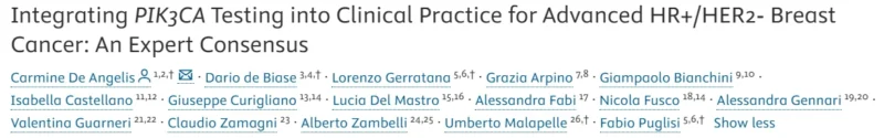 Fabio Puglisi: PIK3CA Testing Framework in Advanced HR+/HER2- Breast Cancer 2 Fabio Puglisi