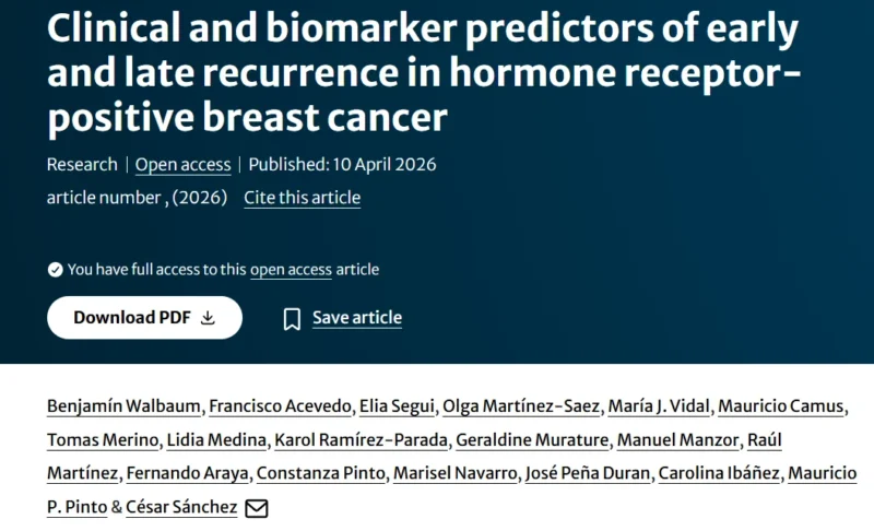 Benjamin Walbaum: Early and Late Recurrence in Hormone Receptor Positive Breast Cancer 2 Benjamin Walbaum