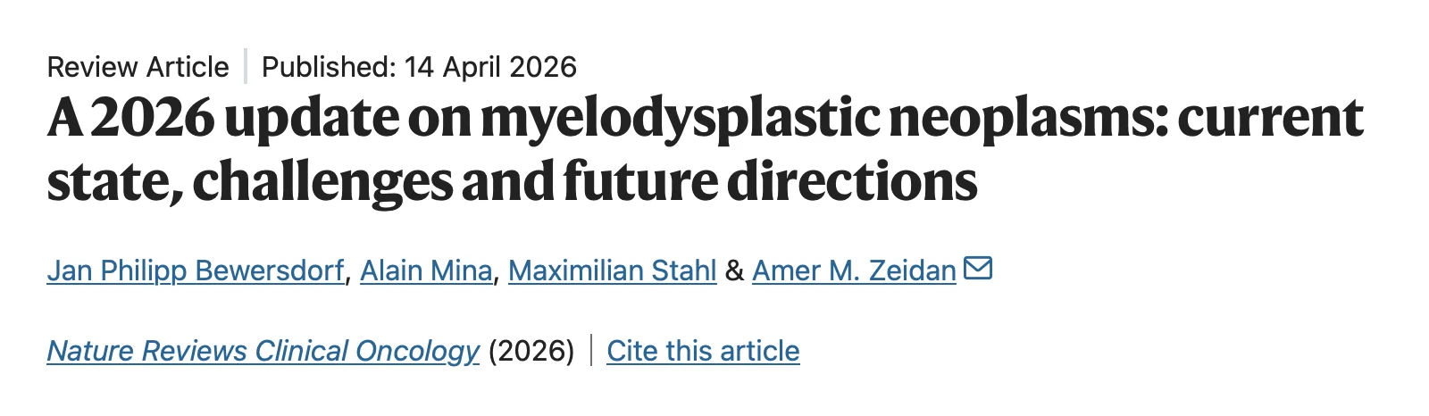 Amer Zeidan: Most Comprehensive Review of Myelodysplastic Syndromes Covering All Relevant Areas