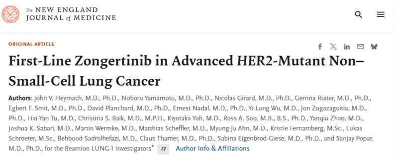 Zongertinib Reshaping First-Line Treatment for HER2-Mutant NSCLC