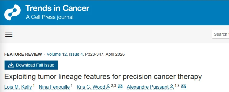 Darren Haywood: Our Paper on Cancer Planning Selected as Feature Article in Trends in Cancer