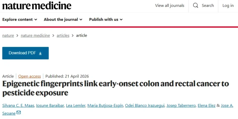 Amy C. Moore: Potential Role of Pesticides in Early-Onset Cancer