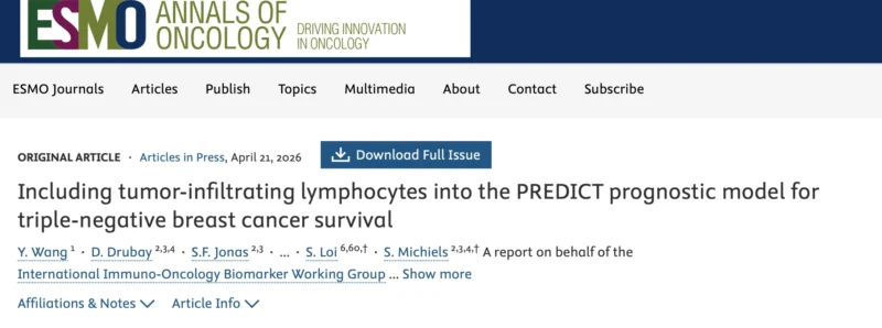 Balázs Ács: Integrating TILs into PREDICT Improves TNBC Risk Stratification