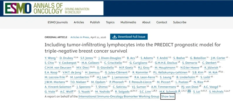 Aumilto Silva: Integrating sTILs Into PREDICT Improves Prognostic Discrimination in Early-Stage TNBC