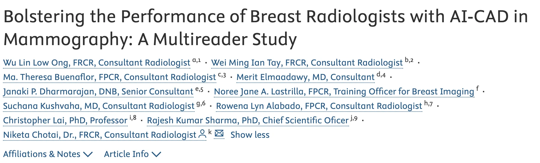 Merit Elmaadawy: AI as an Assistive Tool Enhancing Efficiency and Decision-Making for Specialized Breast Imaging Radiologists