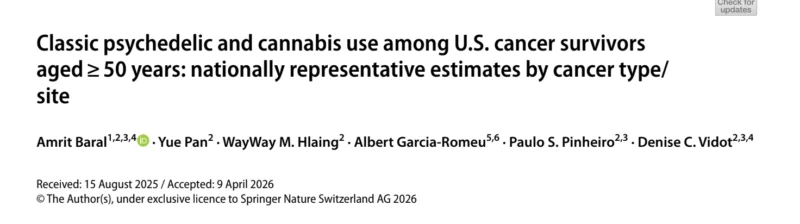 Amrit Baral: Estimates of Cannabis and Classic Psychedelic Use Among Older U.S. Cancer Survivors