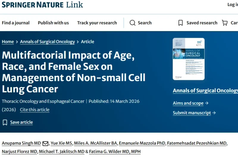 Narjust Florez: Important Disparities in Lung Cancer Care Among Women