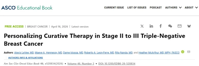Yasuaki Sagara: Personalized Treatment for Stage II-III TNBC