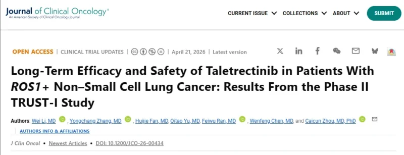 Stephen V Liu: Long-Term Outcomes With Taletrectinib In ROS1 NSCLC