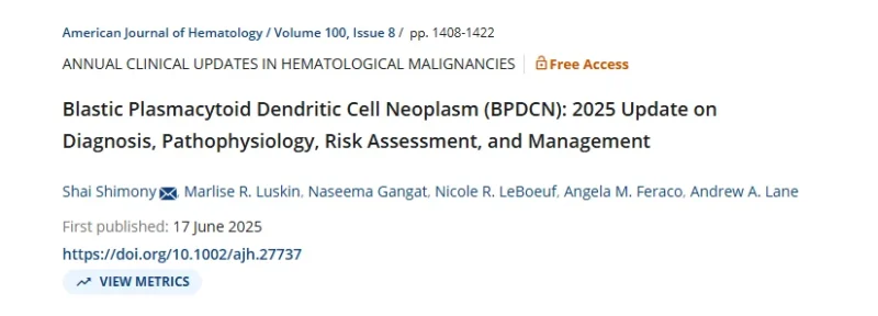 Launch Of “Paper Of The Day” Series On BPDCN Research - BPDCN International Registry