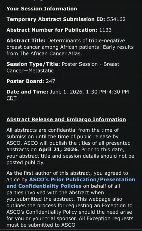 Emmanuella-Faith Amoako: ASCO 2026 Spotlight on African Cancer Genomics Leadership 2 Emmanuella-Faith Amoako