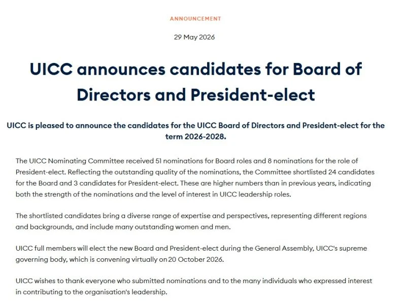 Julia Ismael: Honoured to Be Nominated for UICC Board of Directors
