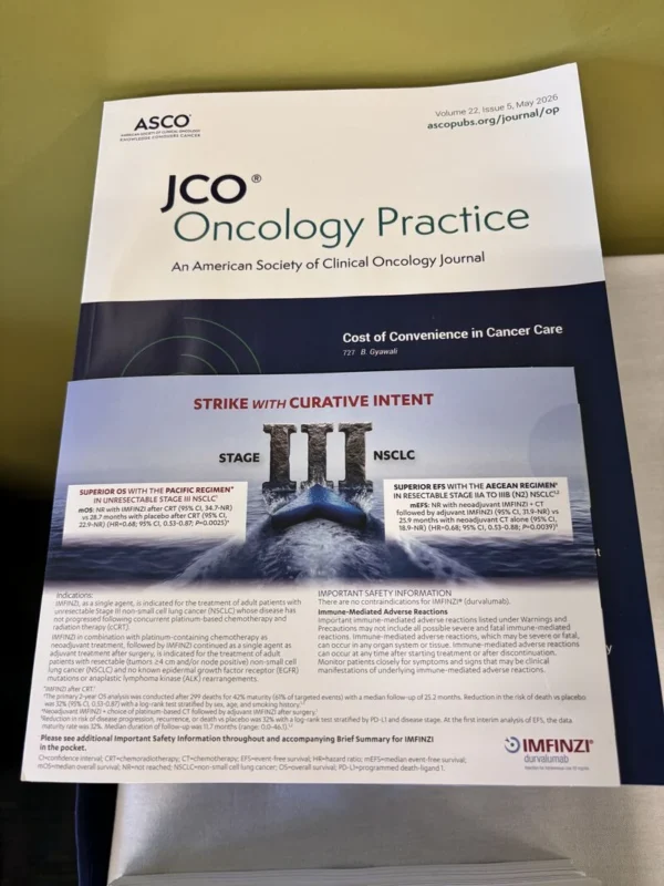 Bishal Gyawali: Article Featured on JCO OP-ASCO Cover at ASCO26 JCO Central Lounge 2 Bishal Gyawali