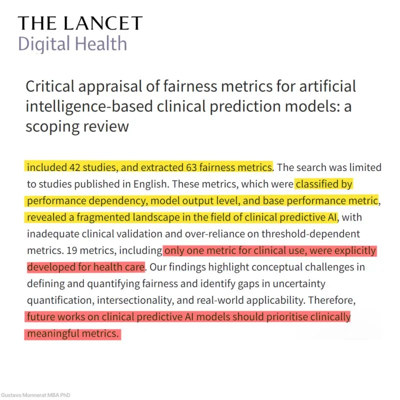 Gustavo Monnerat: 63 Ways to Measure Clinical AI Fairness, but Only One Focuses on Clinical Utility